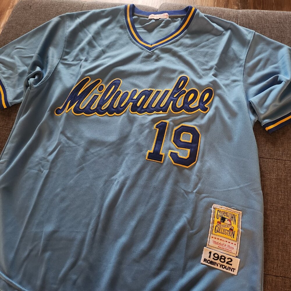 Brand NEW Milwaukee Brewers Robin Yount #19 Jersey Men's Large - Picture 5 of 10